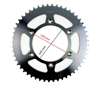 Венец, звезда ведомая CREVON (CHOHO) 520-43 (6 отв. 153х125 мм, посадка HONDA)